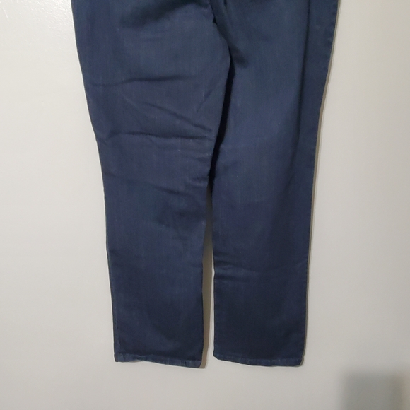 Kim Rogers Dark Blue Women's Straight Leg High Rise Jeans Size 16 Short - Picture 6 of 9